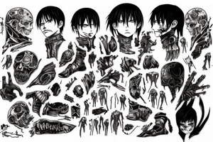 Guts and blood tattoo idea