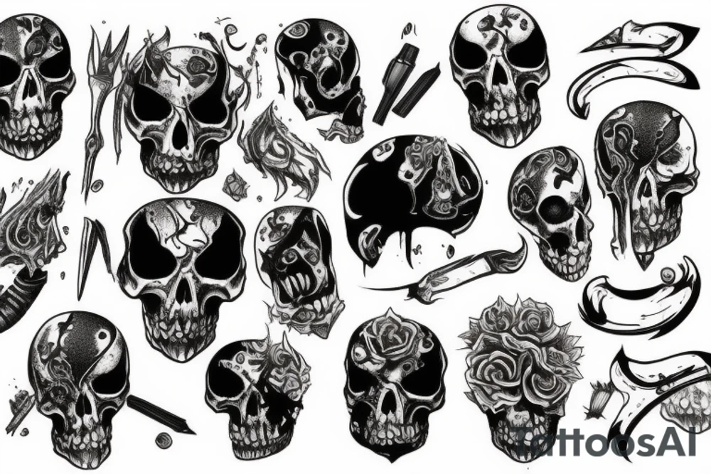 Guts and blood tattoo idea
