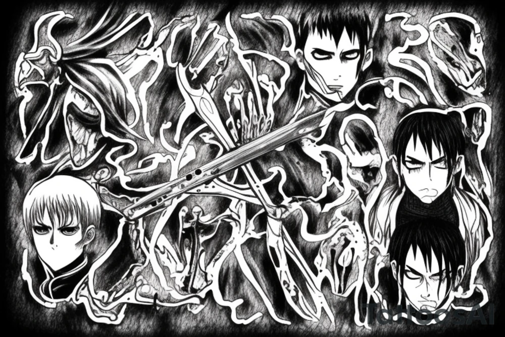 Guts and blood tattoo idea