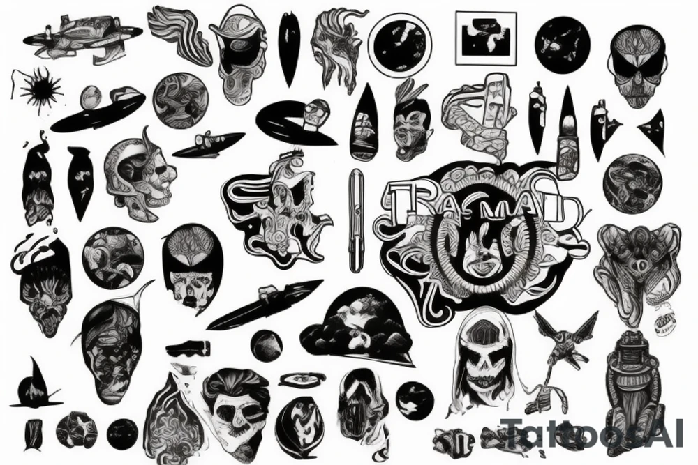 Trip to Mars tattoo idea