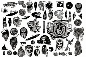 Trip to Mars tattoo idea