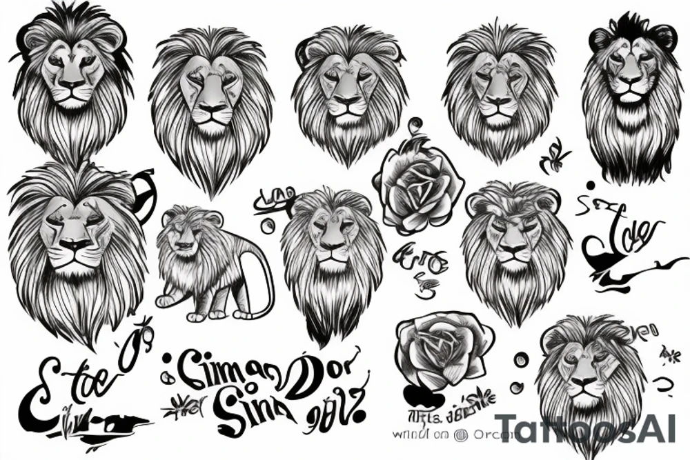 Simba lion king tattoo idea
