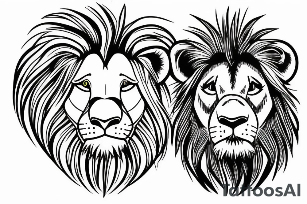 Simba lion king tattoo idea