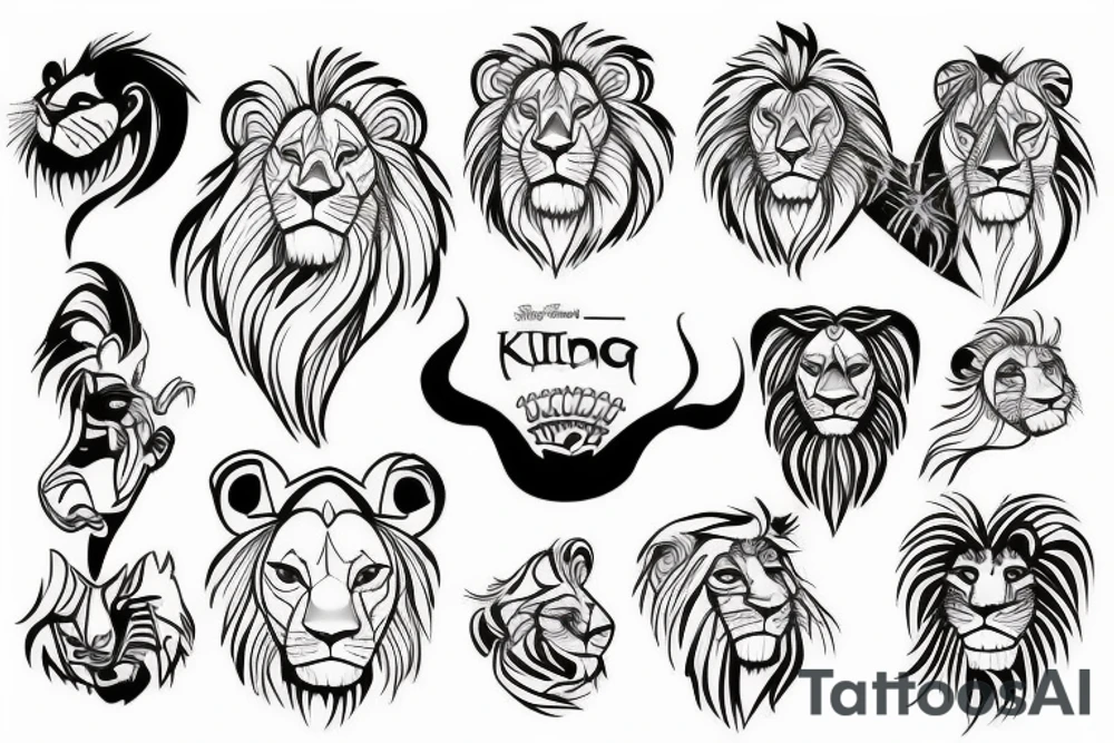 Lion king tattoo idea