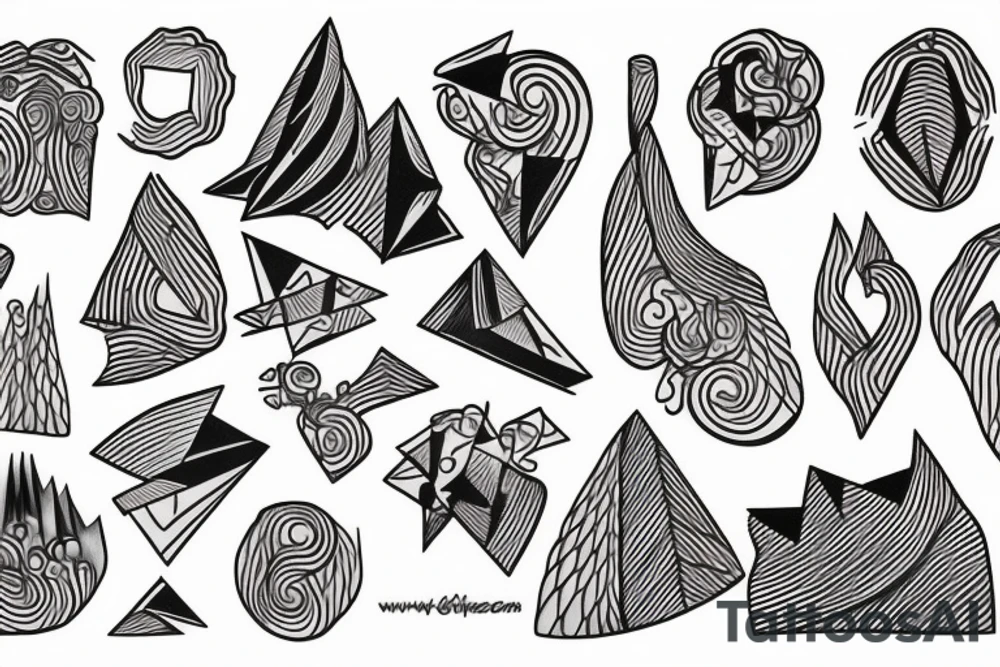 mountains, islands tattoo idea