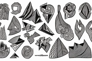 mountains, islands tattoo idea