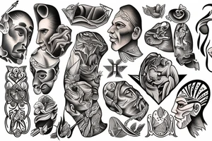 mountains, islands, rivers, saints tattoo idea