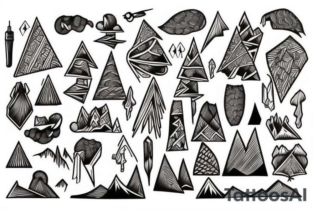 mountains, islands, rivers tattoo idea