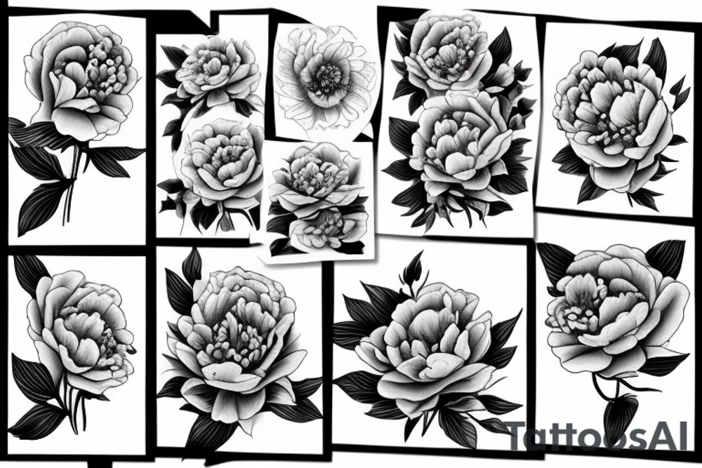 Peony tattoo idea