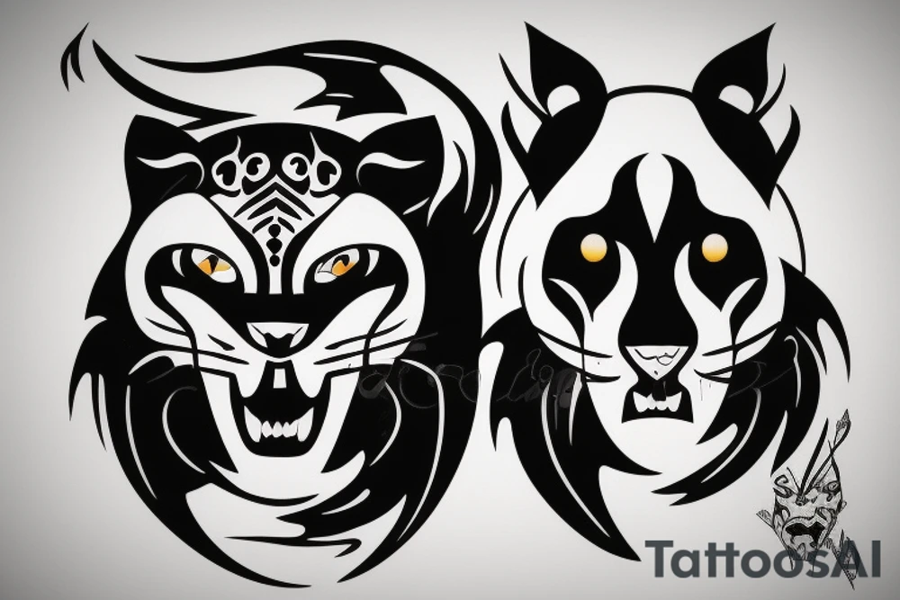 A Panther head tattoo idea