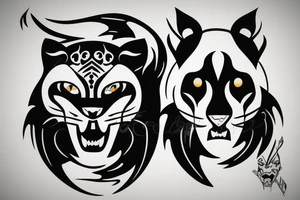 A Panther head tattoo idea
