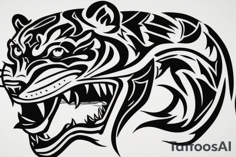 A Panther head tattoo idea