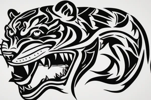 A Panther head tattoo idea