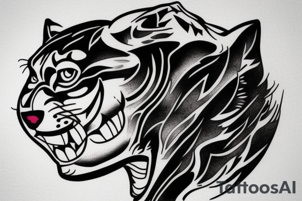A Panther head tattoo idea