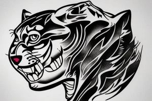 A Panther head tattoo idea