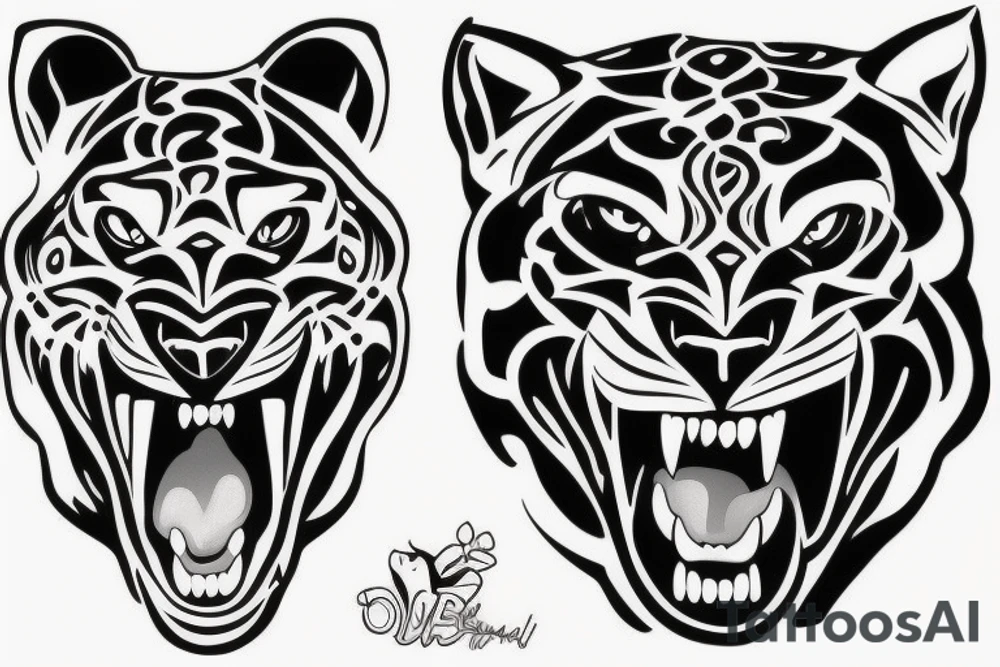 A Panther head tattoo idea