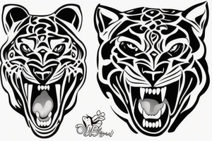 A Panther head tattoo idea
