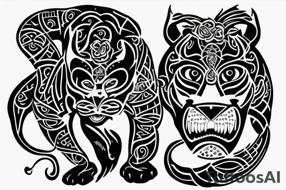 A Panther head tattoo idea