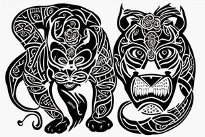 A Panther head tattoo idea