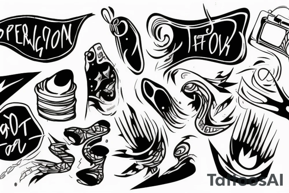abstract image of depression and getting over trauma on a forearm tattoo idea