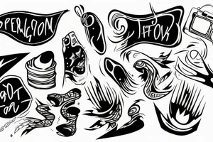 abstract image of depression and getting over trauma on a forearm tattoo idea