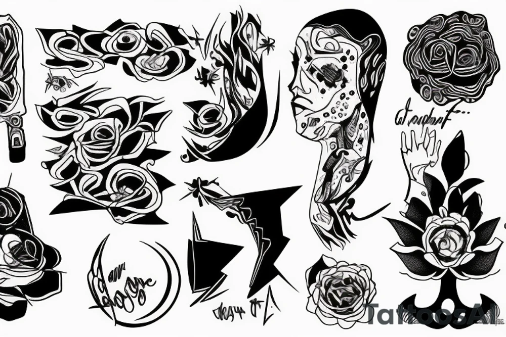 abstract image of depression and getting over trauma on a forearm tattoo idea