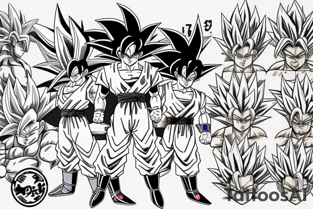 Goku from ragon ball z tattoo idea