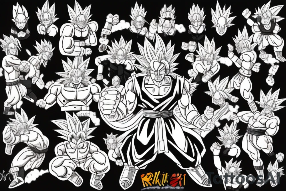 Goku from ragon ball z tattoo idea