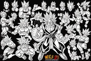 Goku from ragon ball z tattoo idea