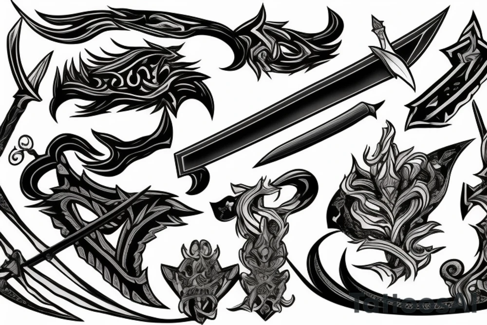 sword with fire in the background tattoo idea sword with fire in the background tattoo idea