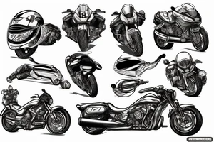 Superbike and magnum 44 tattoo idea