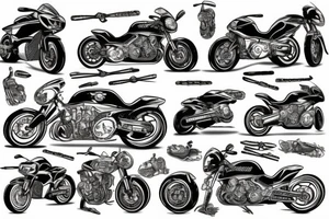 Superbike and magnum 44 tattoo idea