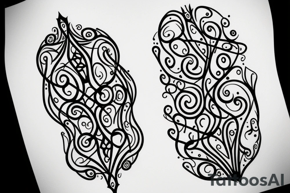 An hourglass with vine growing out of the top. tattoo idea