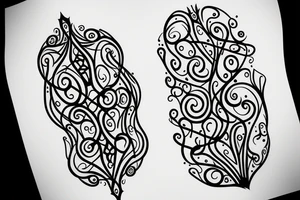 An hourglass with vine growing out of the top. tattoo idea