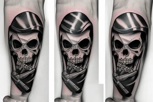 reaper with machine gun tattoo idea