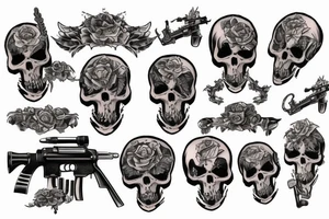 reaper with machine gun tattoo idea