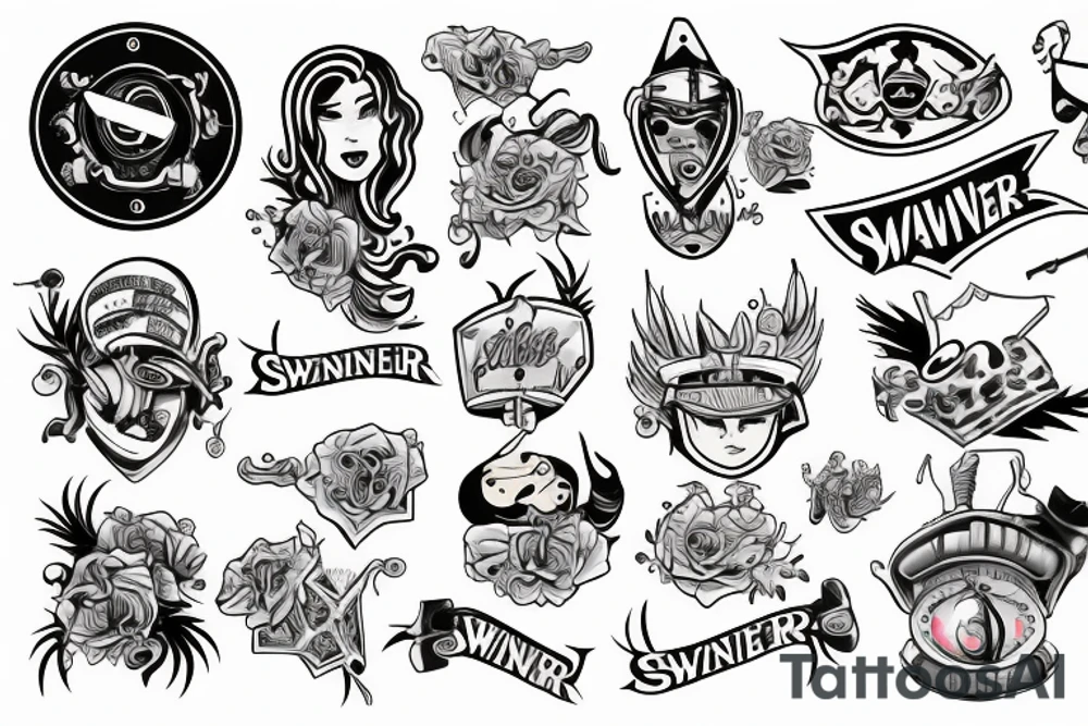The word “swainer” tattoo idea