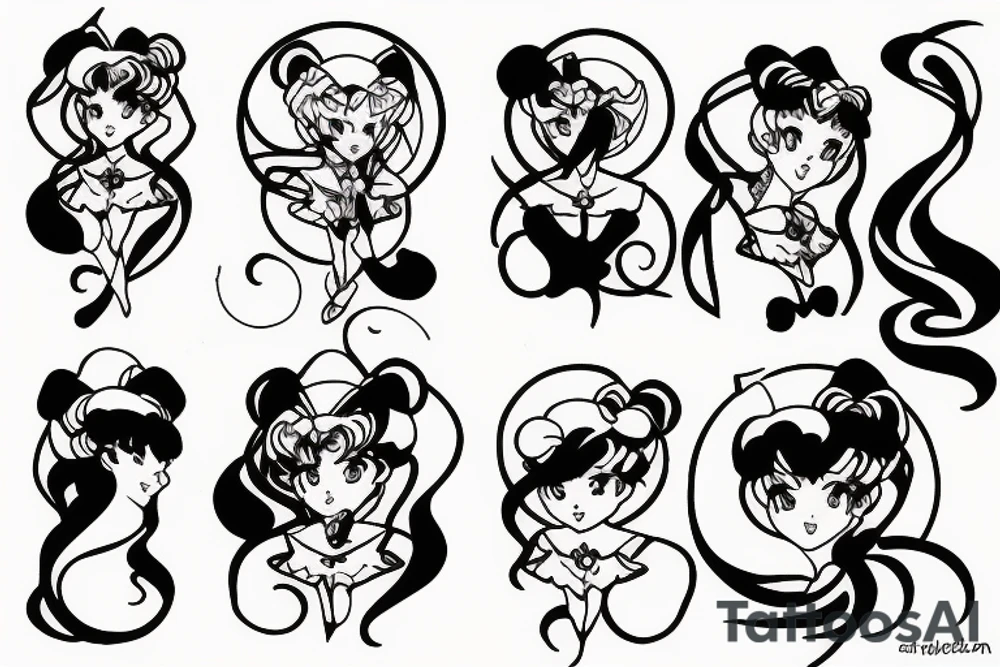 Sailormoon themed womb tattoo tattoo idea