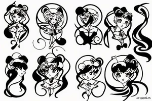 Sailormoon themed womb tattoo tattoo idea