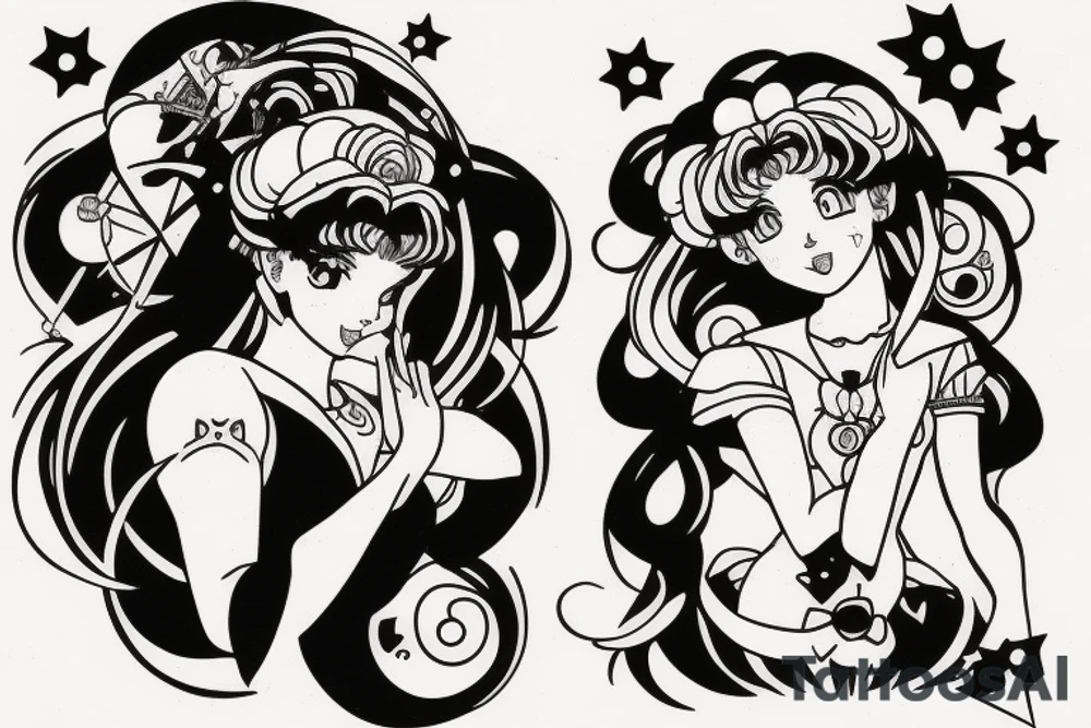 Sailormoon themed womb tattoo tattoo idea