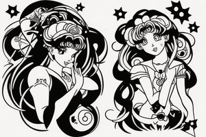 Sailormoon themed womb tattoo tattoo idea