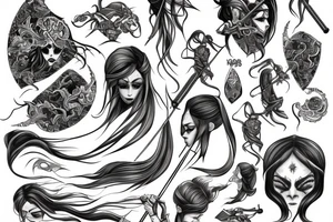 elden ring malenia katana tattoo idea