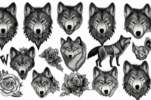 Wolf from a pack tattoo idea