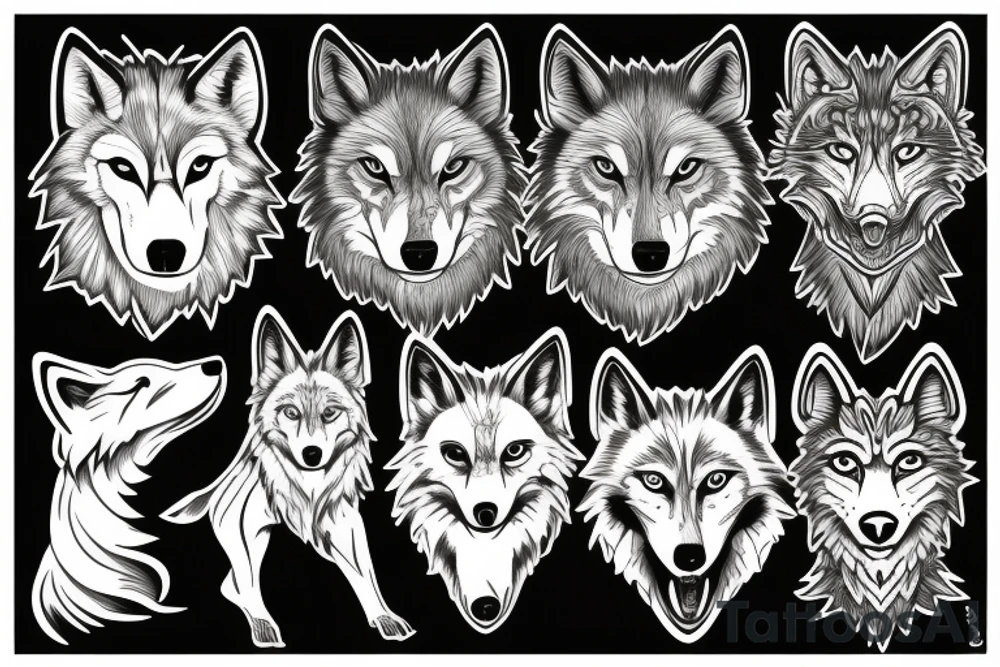 Wolf from a pack tattoo idea