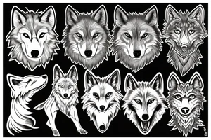 Wolf from a pack tattoo idea