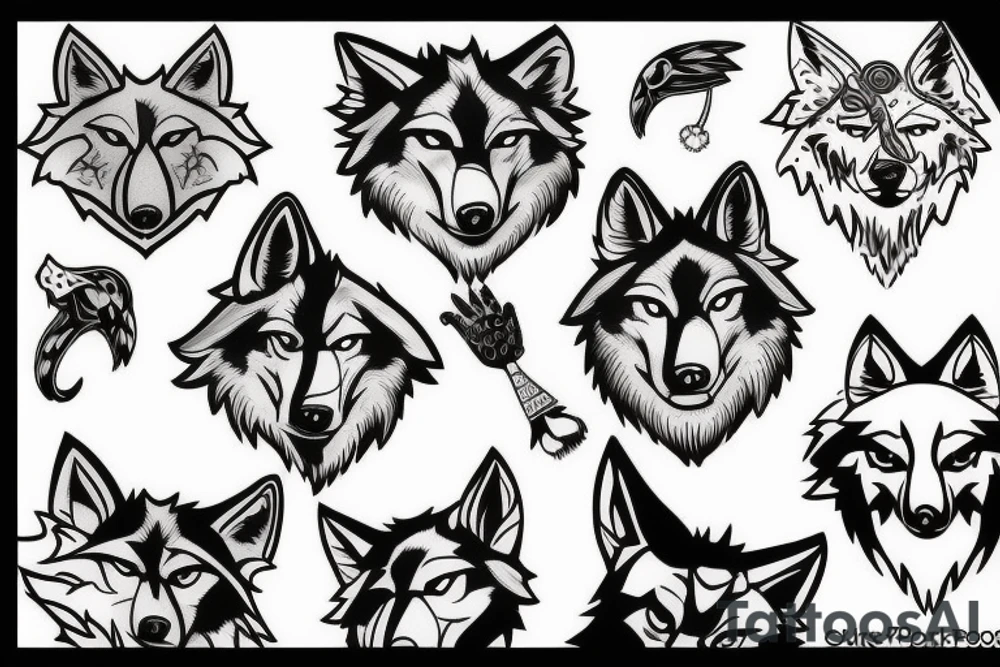 Wolf pack tattoo idea