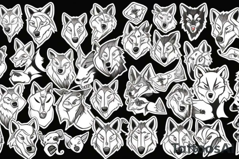 Wolf pack tattoo idea