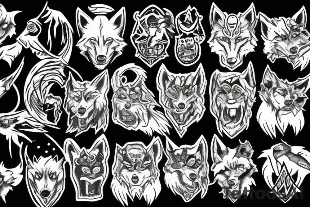 Lone wolf tattoo idea