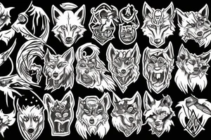 Lone wolf tattoo idea