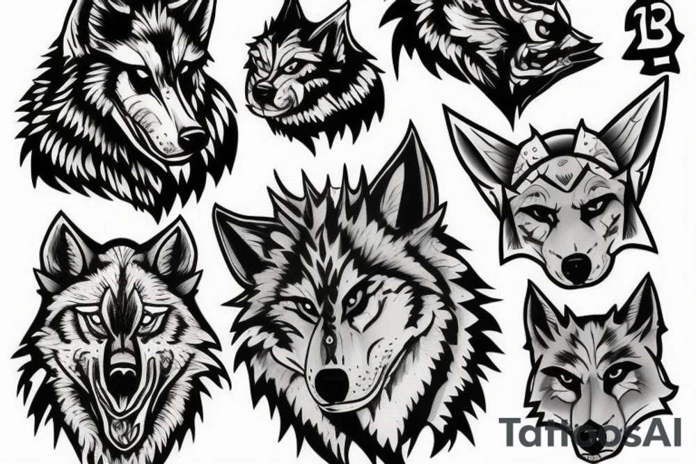 Lone wolf tattoo idea